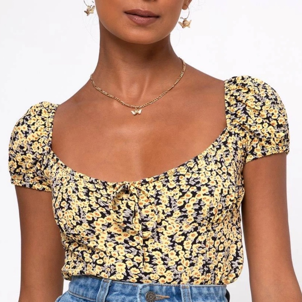 Mazu crop top in mini bloom